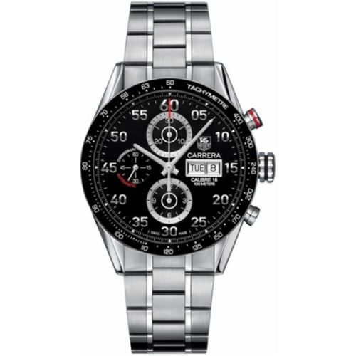 TAG Heuer Carrera Calibre 16 Day Date 43 Stainless Steel / Black / Bracelet